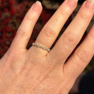 18k Diamond Half Eternity Band